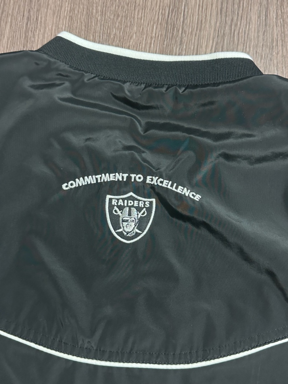 Vintage 90s Oakland Raiders Windbreaker Jacket Reebok Pullover - Picture 6 of 9